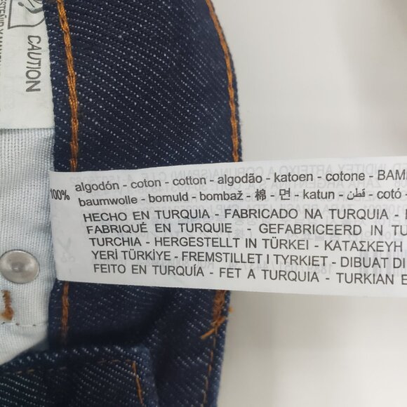 Zara New Straight Leg Jeans 2 High Rise Waist Dark Wash Denim Blue - Picture 10 of 10